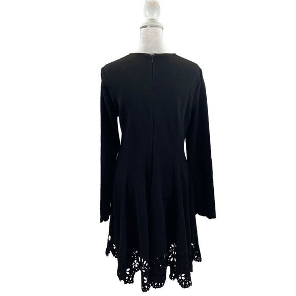 Ladies Long‎ Sleeve Scalloped Cuff and Hem Black Dress Size XL - Picture 8 of 13